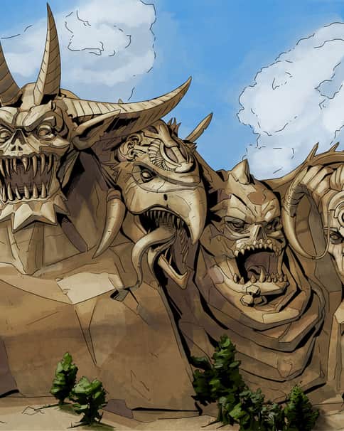 Chaos Mount Rushmore by Matías Pascual 