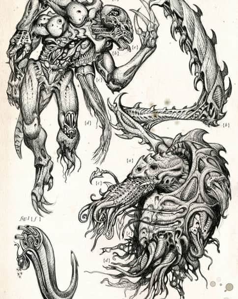 Genestealer and Lictor by Tiernen Trevallion