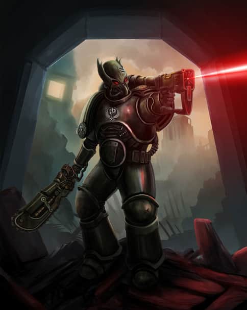 Space Marine / Brotherhood of Steel by Beka Chipchiuri 