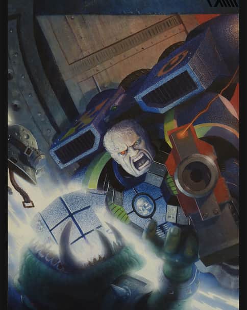 Ultramarine thumps Ork by Philip Sibbering Ultramarine thumps Ork by Philip Sibbering