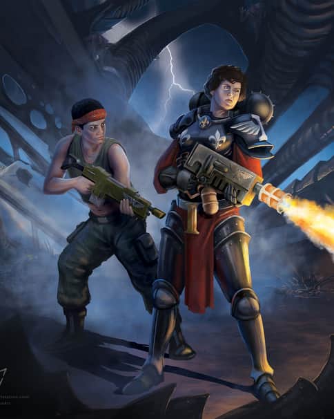 Ripley And Vasquez by Ian Fox 