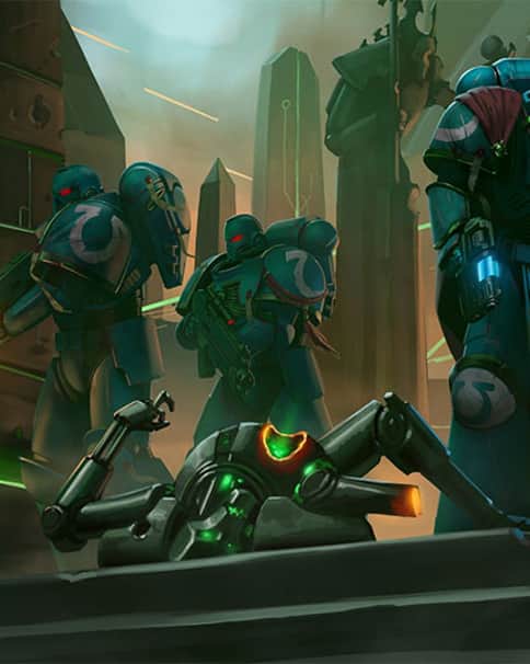 Ultramarines vs Necrons by Konstantin Void 