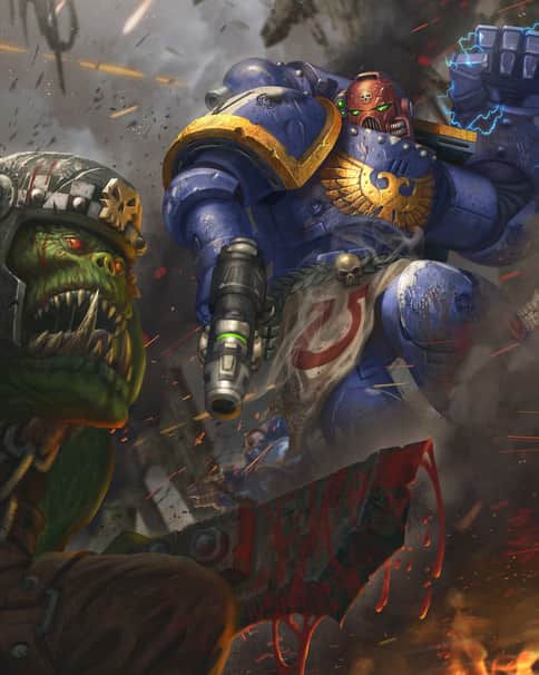 Space Marine vs Ork by Jacob Atienza Space Marine vs Ork by Jacob Atienza