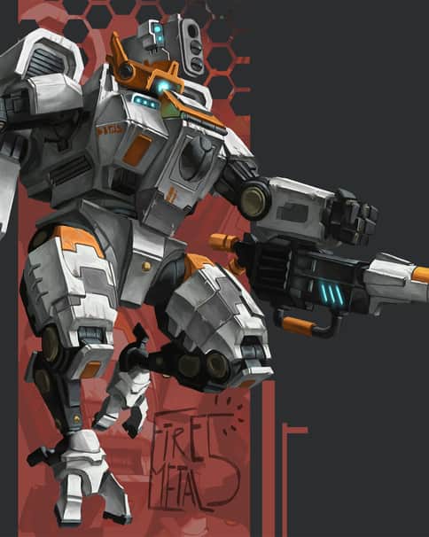 T’au Battlesuit by Fire Metal 5 