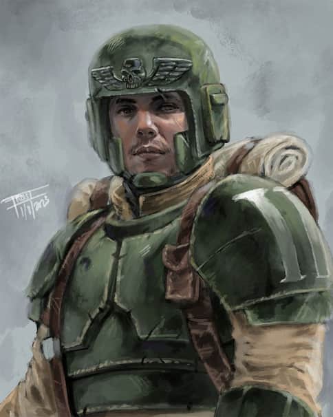 Cadian Shock Trooper by Frost Llamzon 