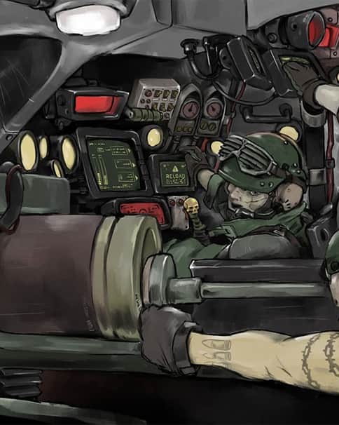 Cadian Tank Crew by Nicolas de la Rosa 