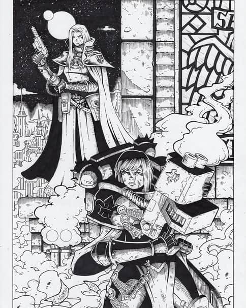 Inquisitor Agatha and Celestian Valor by Garry Wharton 