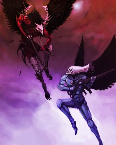 Scourge vs Swooping Hawk by Beckjann
