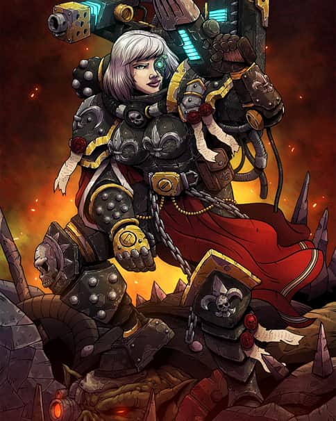 Adepta Sororitas by Christopher Regalario 
