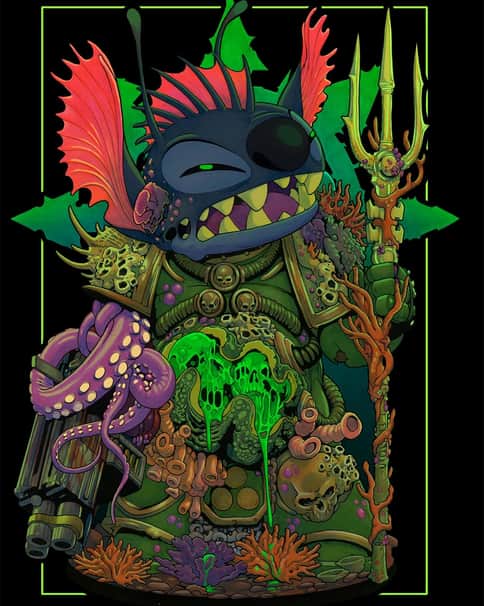 Drowned Lord Stitch by Levi Cleeman 