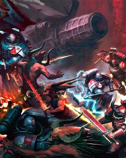 Grey Knights vs World Eaters by Misha Savier 