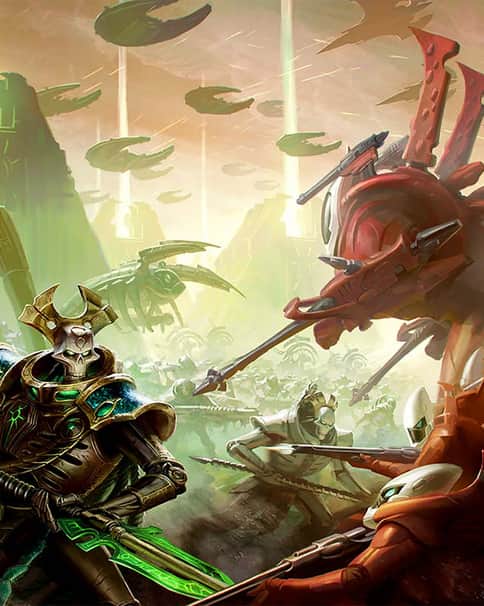 Necrons vs Aeldari by Anna Steinbauer 