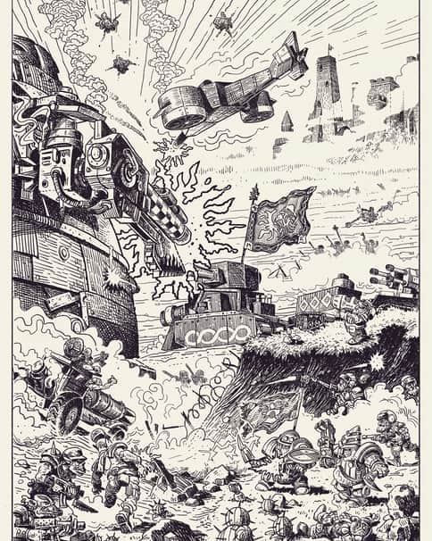 Squats vs Orks by Brendon Ward 