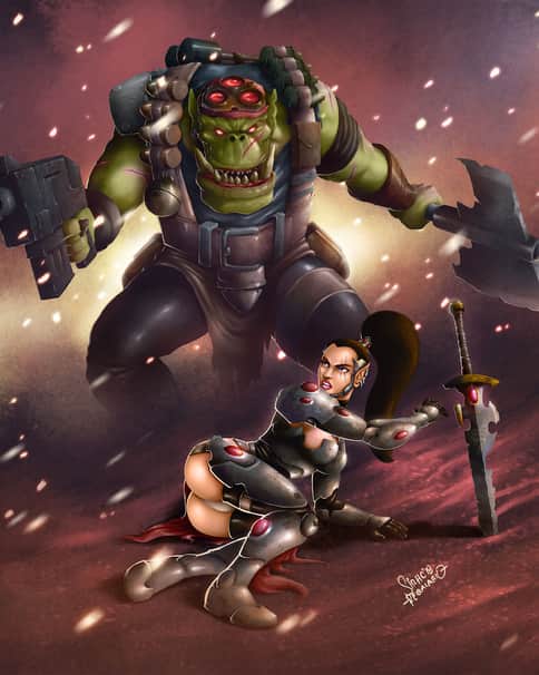Banshee vs Ork by Christopher Regalario 