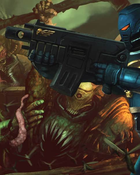 Death Guard vs Ultramarine by Christos Zabaras 