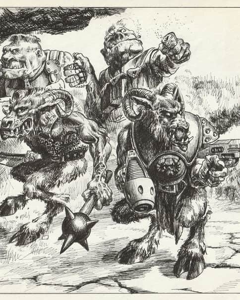 Imperial Beastmen and Ogyrens by Paul Bonner