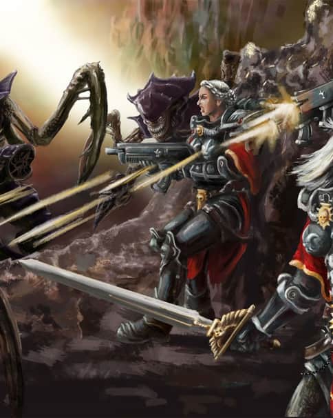 Sisters of Battle vs Tyranids by Sergo Badoian 