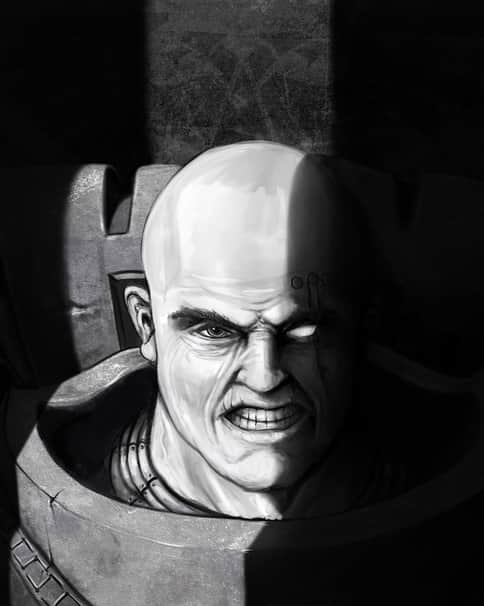 Space Marine Portrait by Casey Landreth 