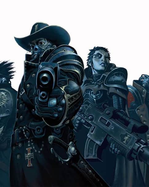 Inquisitor and his Retinue by Tiernen Trevallion