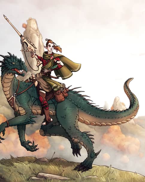 Exodite Dragon Rider by AutumnArchfey 