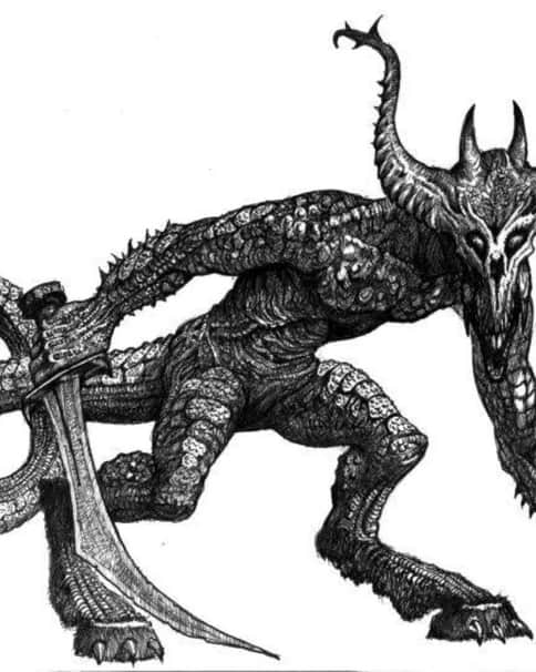 Greater Demon of Malal by Tony Ackland 