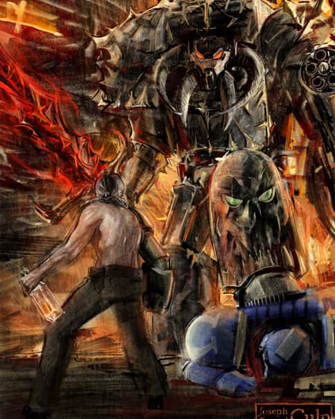 Guardsman vs. Chaos Terminator by Joseph Daniel Culp 