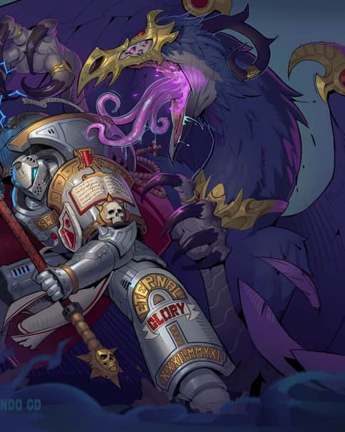 Grey Knight vs Tzeentch by Armando Gonzalez-Dorta 