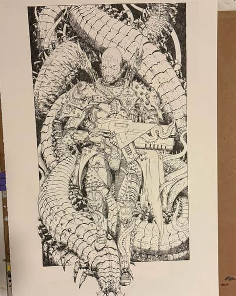 Slaanesh Daemon by Adrian Smith 