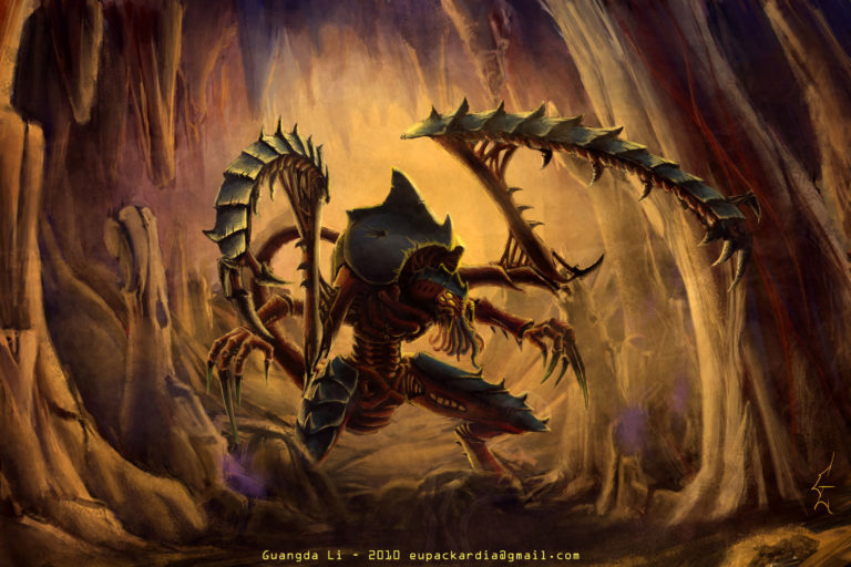 Cave with Deathleaper by Gwayne Li 