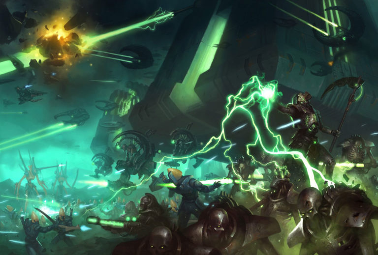 Necron vs Eldar by Mike Lim 