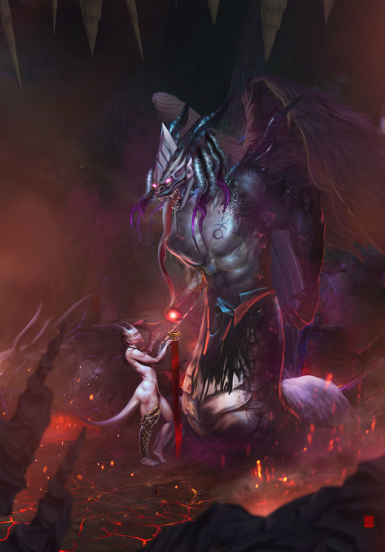 Daemon Prince of Slaanesh by SlaaneshG