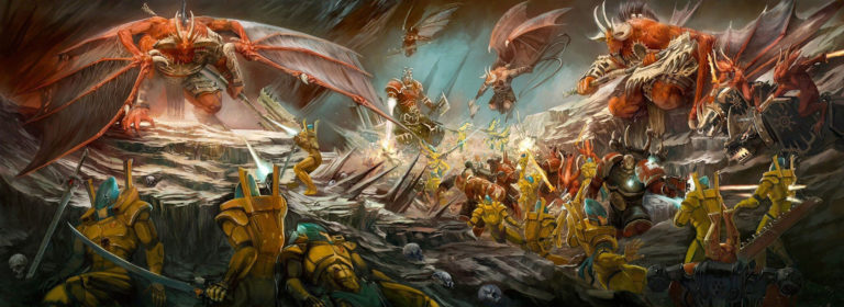 Khorne vs Lyanden Eldar by Diana Martinez 