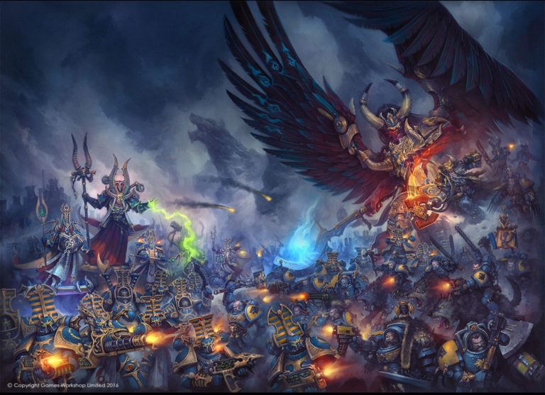 Logan Grimnar vs Magnus the Red by Jaime Martinez 