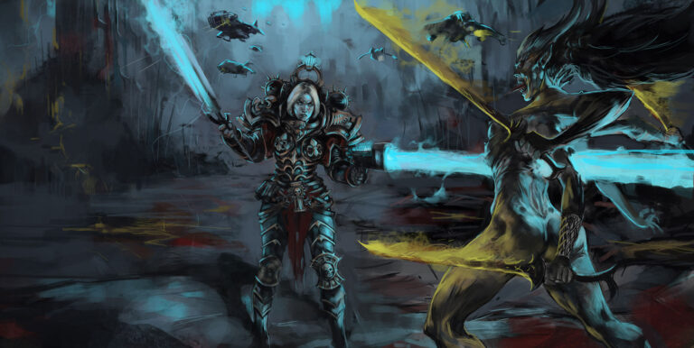 Sister of Battle vs Slaanesh Daemonette by William 