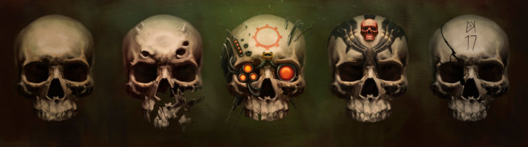 Skulls by Ruslan Korovkin 