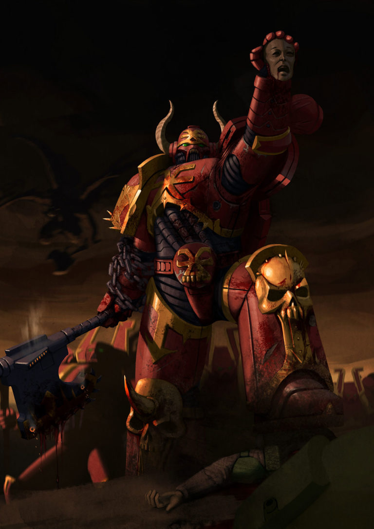 Khorne Berzerker by Boris Tsui 