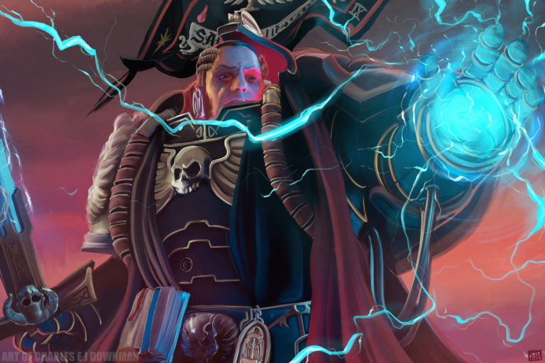 Blood Angels Primaris Librarian by Charles E J Downman 
