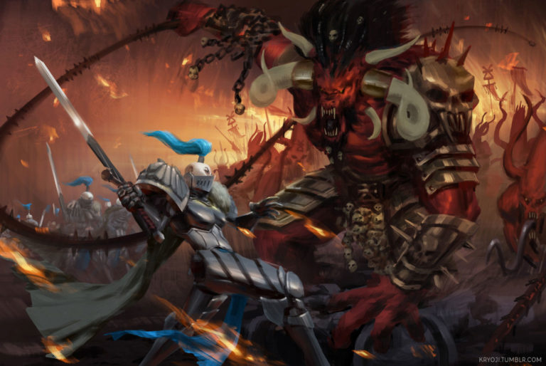 Sisters of Silence vs. Khorne by Kryoji K