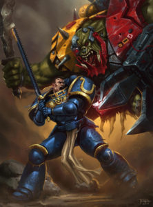 Ultramarine vs Warboss by Salvador Trakal Ultramarine vs Warboss by Salvador Trakal
