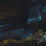 Necron Battleship by Dmitrii Ustinov (nightdrawinger)