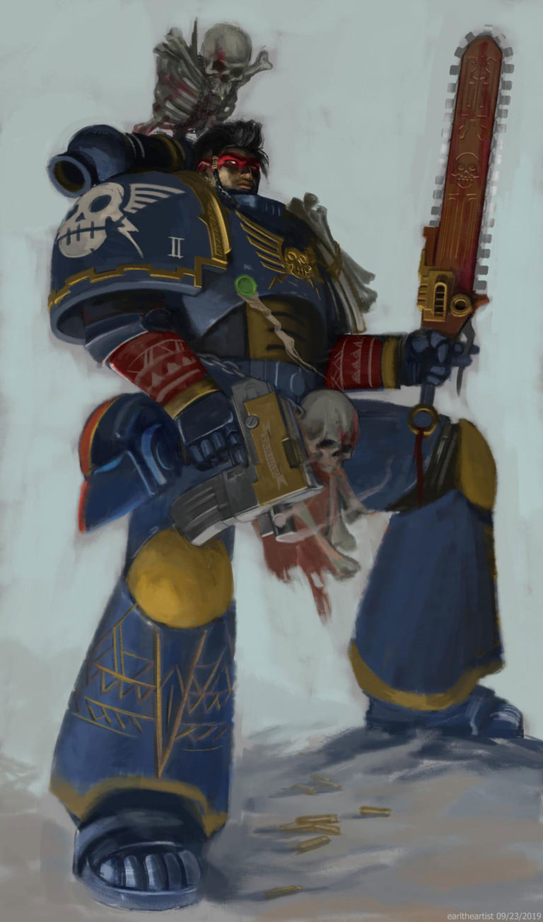 Space Marine Aztec by George Earl Abalayan 