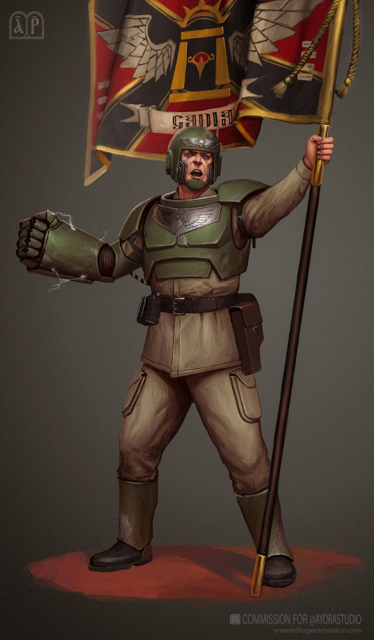 Cadian Standard Bearer by Elijah ArhPriest 