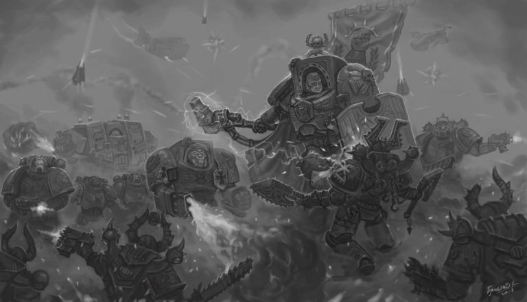 Imperial Fist Vs World Eaters by Konstantin Emelyanov 