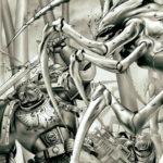 Megarachnids vs Space Marines by Karl Richardson (tankskullx66 | karlrichardsonart)