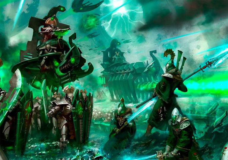 Necrons vs Eldar by Paul Dainton 