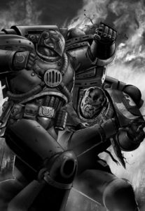 Ultramarine vs Chaos Space Marine by Karl Richardson 
