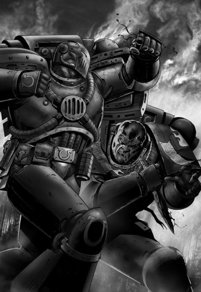 Ultramarine vs Chaos Space Marine by Karl Richardson 