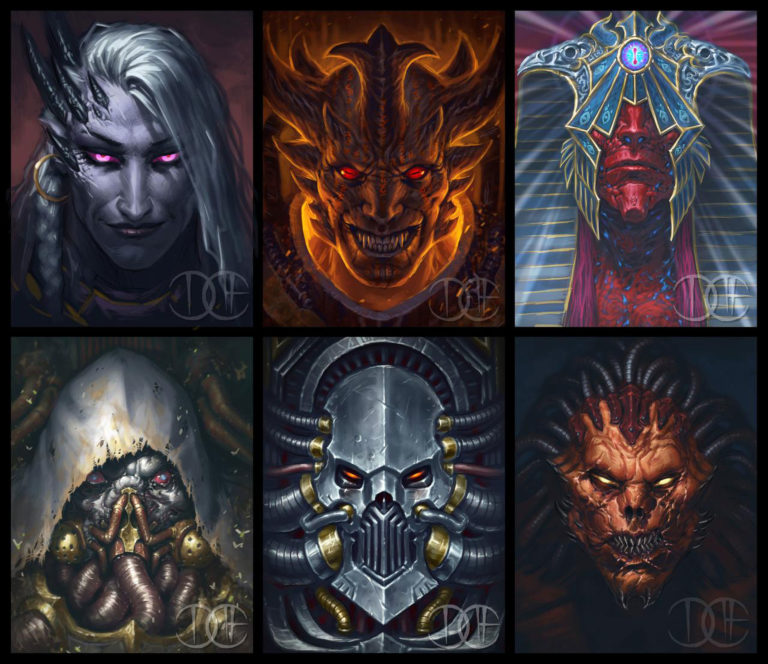40k Daemon Primarchs by David Haire 
