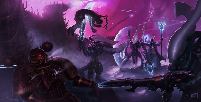 Eldar vs Chaos by Zachary Piper 