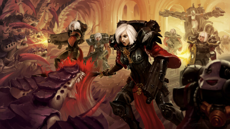 Adeptus Sororitas vs Tyranids by Fabrice Magdanz 